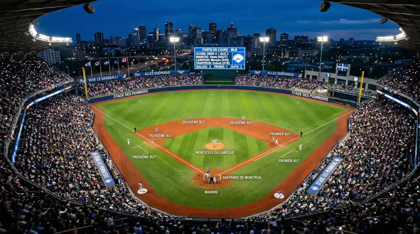 Stade de baseball MLB lors d'un match de saison régulière